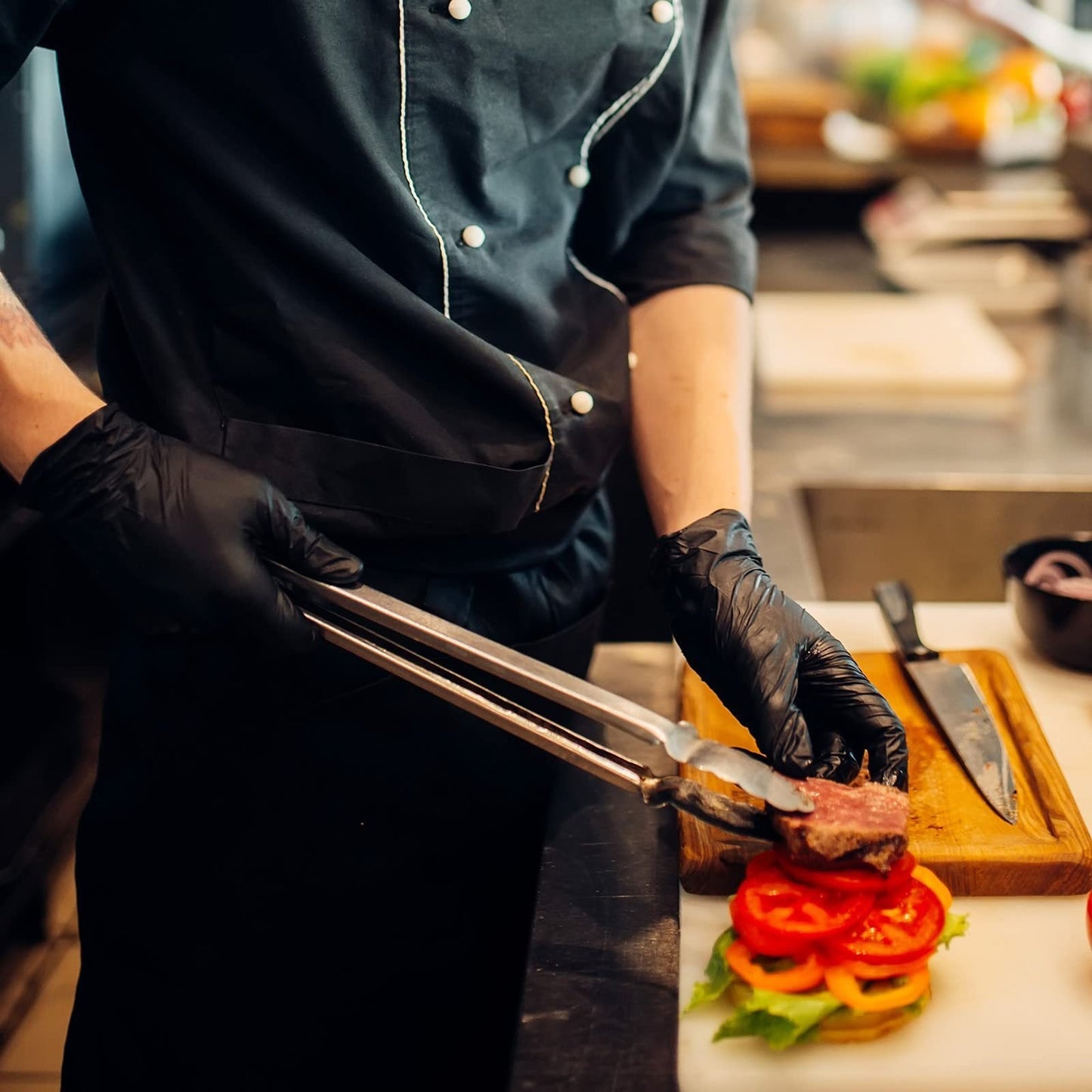 100/50 st svarta engångshandskar av nitril