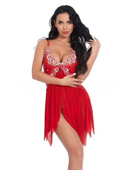 V-ringad nattlinne Sexig Chemise Nattlinne
