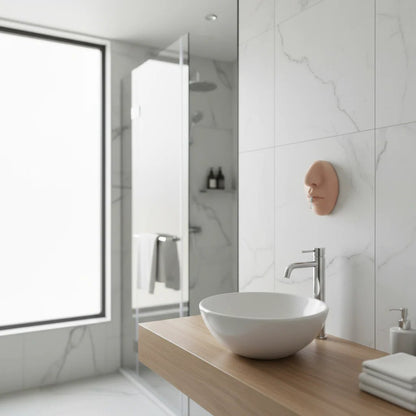 Realistisk väggmonterad tvåldispenser i form av en näsa