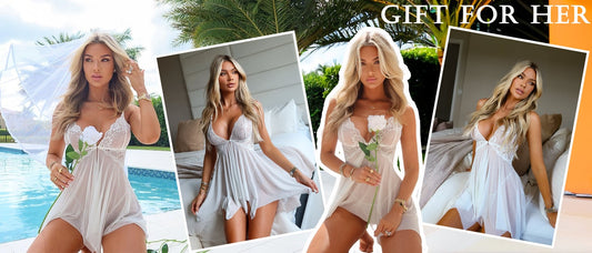V-ringad nattlinne Sexig Chemise Nattlinne