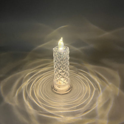 ✨ Crystal Rose Candle Light – Romantiskt sken utan kladd