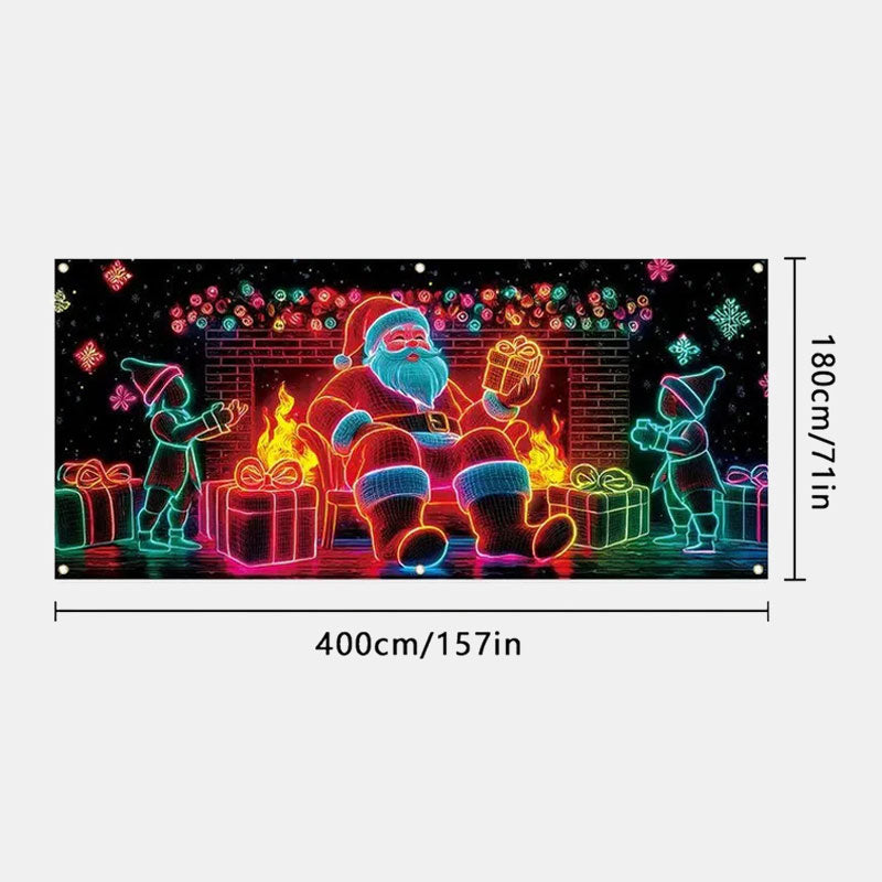 🔥UV-fluorescerande julbanner – Den perfekta bakgrunden för din julfest!🎄-🏆 Tidsbegränsat erbjudande ⚡💥