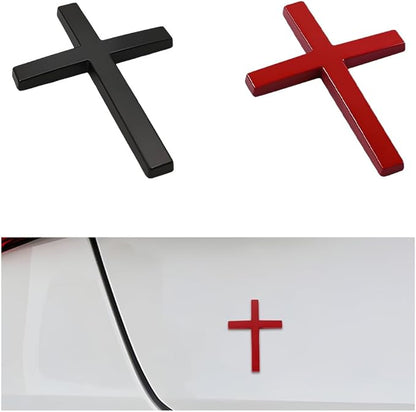 Köp en, få en gratis!✝️ Metallklistermärken med Jesus Kristus-kors