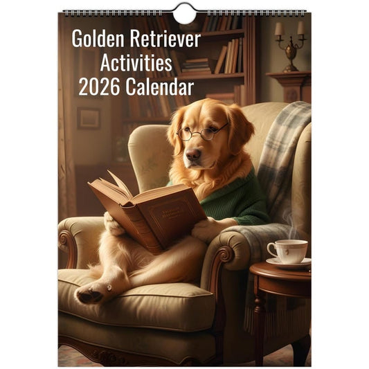 🎁Golden Retriever hund Kalender 2026 - Dagliga aktiviteter