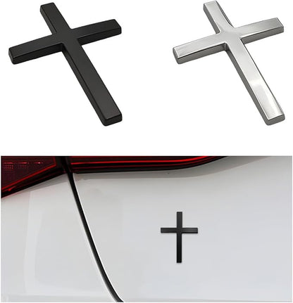 Köp en, få en gratis!✝️ Metallklistermärken med Jesus Kristus-kors