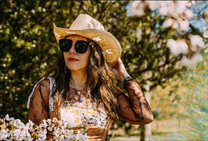 Sista dagen 50% rabatt🔥Suncatcher Cowgirl Straw Prism Hat Ordinarie pris