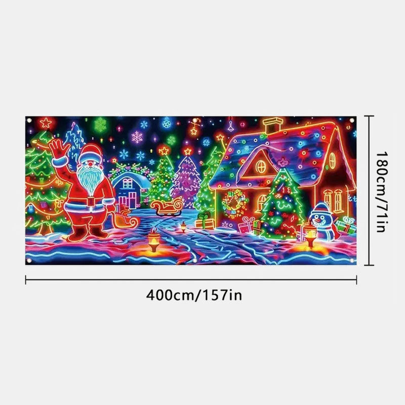 🔥UV-fluorescerande julbanner – Den perfekta bakgrunden för din julfest!🎄-🏆 Tidsbegränsat erbjudande ⚡💥