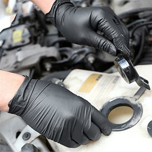 100/50 st svarta engångshandskar av nitril