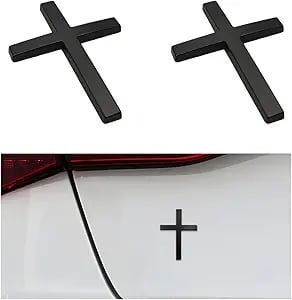 Köp en, få en gratis!✝️ Metallklistermärken med Jesus Kristus-kors