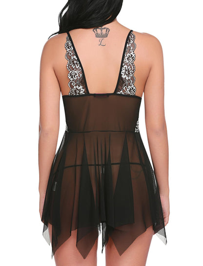 V-ringad nattlinne Sexig Chemise Nattlinne