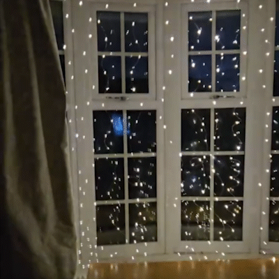 🎁Förtida julförsäljning 49% rabatt🎅LED-lampor, USB-driven LED-ljusridå för presentförpackning