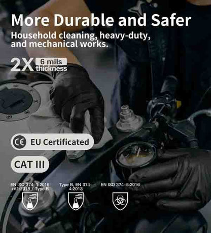 100/50 st svarta engångshandskar av nitril