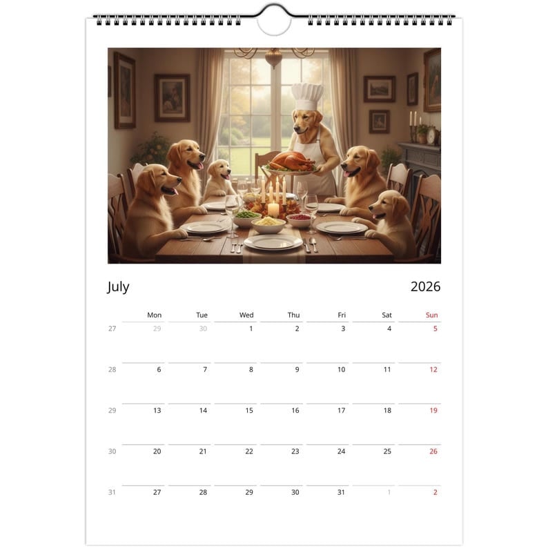 🎁Golden Retriever hund Kalender 2026 - Dagliga aktiviteter