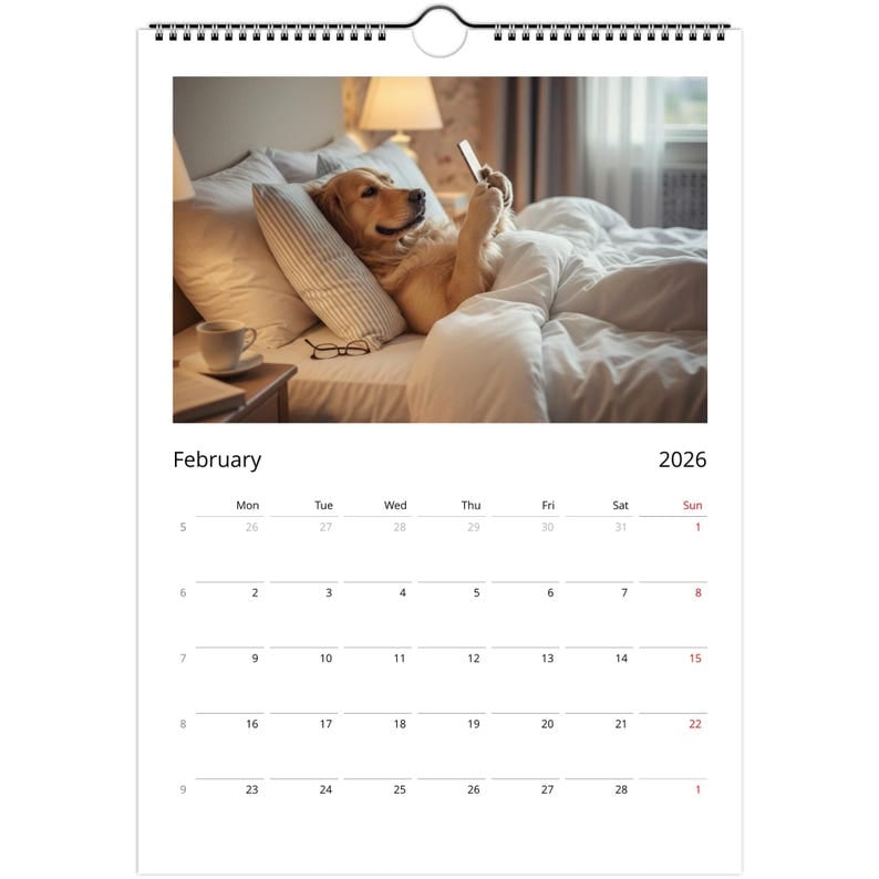 🎁Golden Retriever hund Kalender 2026 - Dagliga aktiviteter