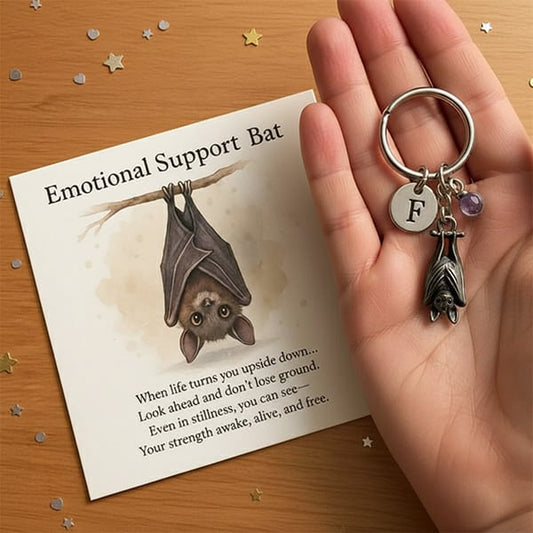 🦇Emotionellt stöd fladdermus inspirerande nyckelring