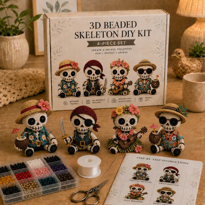 🔥Dernier jour : 50 % de réduction 💀 Kit de bricolage « Squelette en perles 3D »