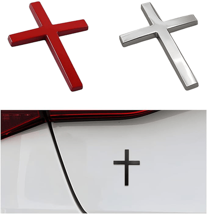 Köp en, få en gratis!✝️ Metallklistermärken med Jesus Kristus-kors