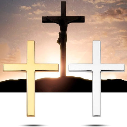 Köp en, få en gratis!✝️ Metallklistermärken med Jesus Kristus-kors