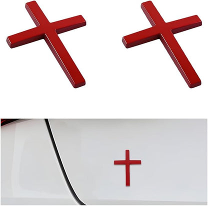 Köp en, få en gratis!✝️ Metallklistermärken med Jesus Kristus-kors