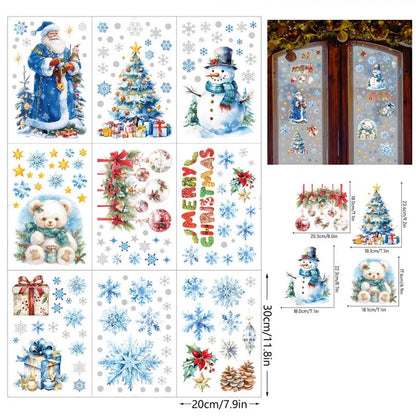 ✨ Jultema Glittrande Fönsterdekaler 9 ST