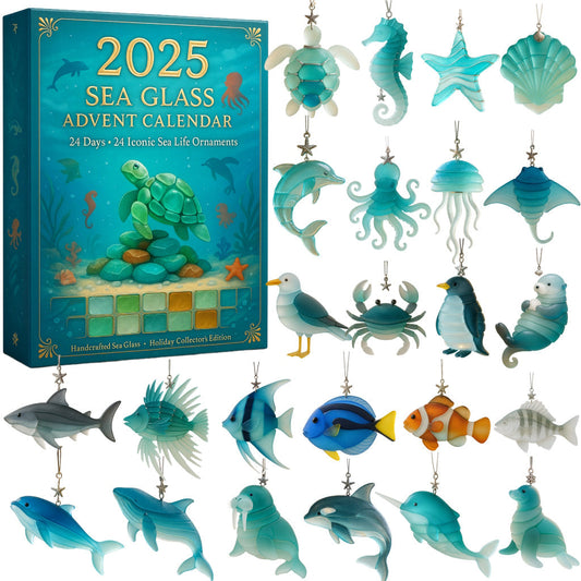 2025 Adventskalender med sjöglas · Havets skatter