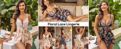 V-ringad nattlinne Sexig Chemise Nattlinne