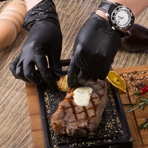 100/50 st svarta engångshandskar av nitril