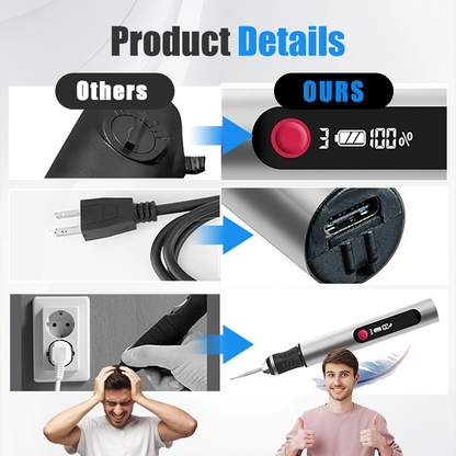 30 PCS Multifunktionell elektrisk gravyrpenna Ki